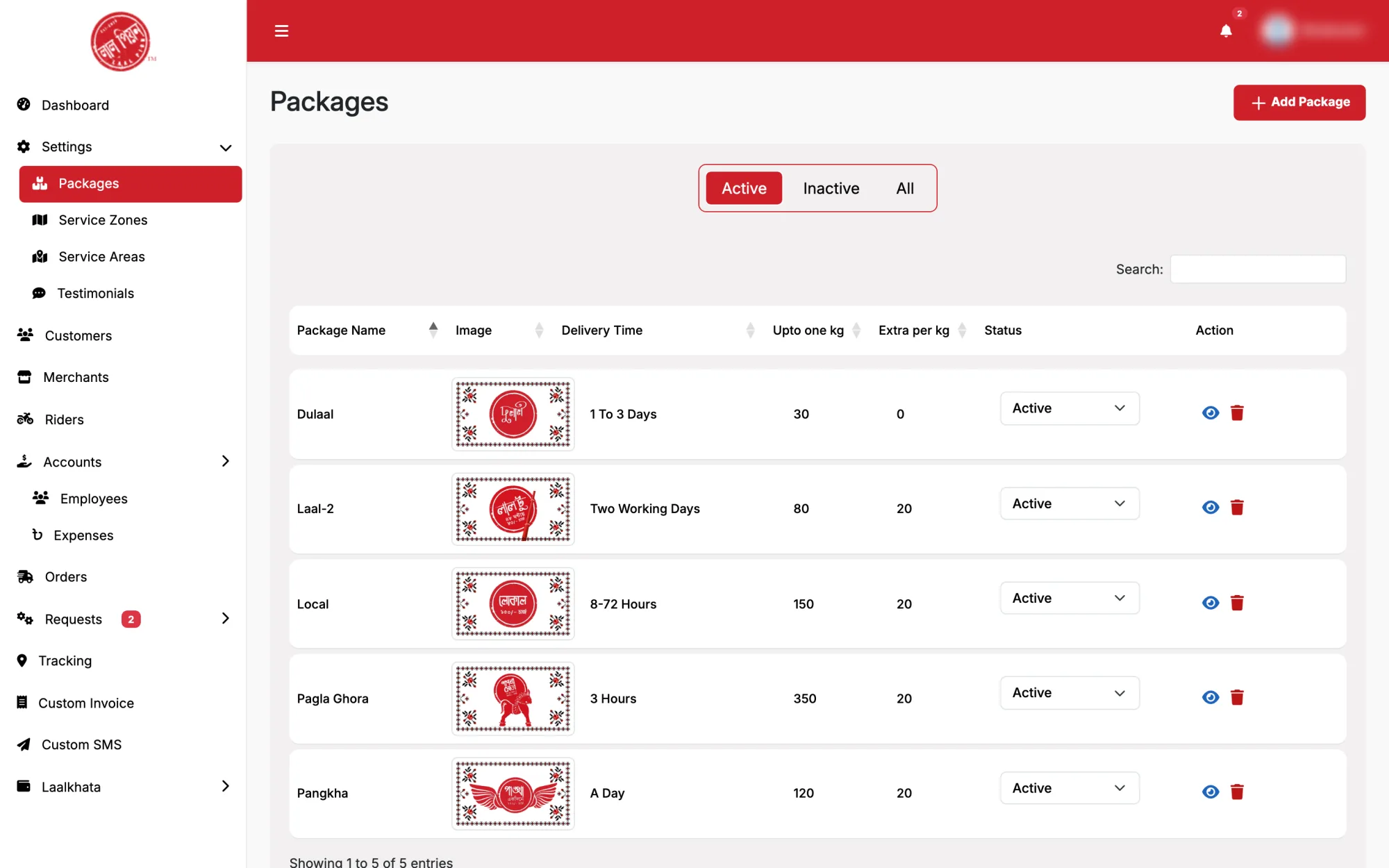 Courier Service Management System, image 20
